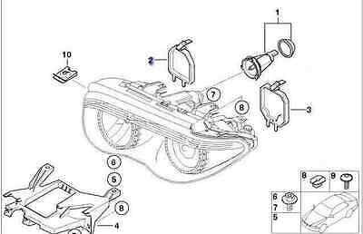 BMW E65 E66 7 SERIES 02-07 NEW GENUINE HEAD LIGHT HIGH BEAM CAP COVER 63126916096 - Image 2