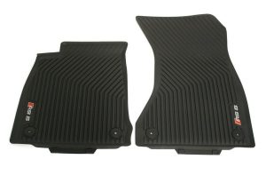 NEW GENUINE AUDI RS5 COUPE 2018- FRONT BLACK RUBBER ALL WEATHER FLOOR MATS LHD 8W6061221041