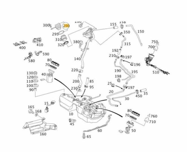 NEW GENUINE MERCEDES BENZ E CLASS W212 FUEL TANK CAP FILLER LOCK DIESEL A2124700305 - Image 2