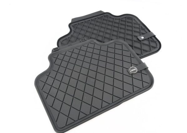 FOR NEW GENUINE MINI COUNTRYMAN F60 ALL WEATHER BLACK RUBBER REAR FLOOR MATS - Image 4