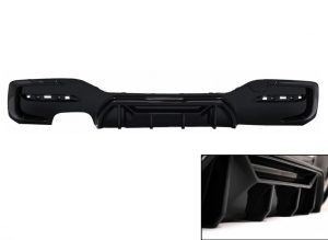 Rear Bumper Spoiler Valance Diffuser Left Double Outlet suitable for BMW 1 Series F20 F21 LCI (2015-2019) Piano Black Competition Design