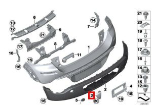 NEW GENUINE MINI COOPER PACEMAN R61 REAR BUMPER CHROME FRAME LEFT 51129809961