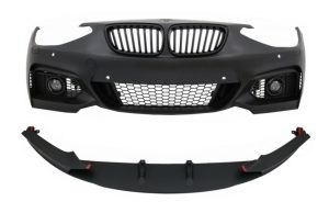 Front Bumper With Fog Lights and Lip Spoiler suitable for BMW 1 Series F20 F21 (2011-08.2014) M2 M235 Design