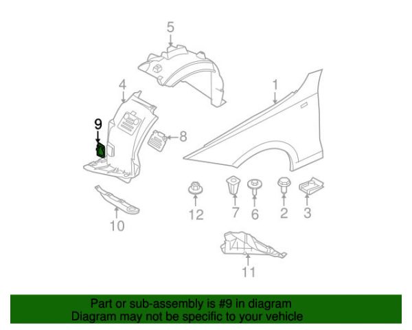 NEW GENUINE BMW 3 SERIES E90 E91 FRONT WHEEL ARCH ACCESS COVER CAP 51717143847 - Image 2