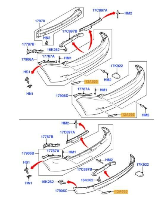 NEW GENUINE FORD FIESTA 2001-2005 REAR BUMPER LOWER REFLECTOR RIGHT O/S 1151166 - Image 2