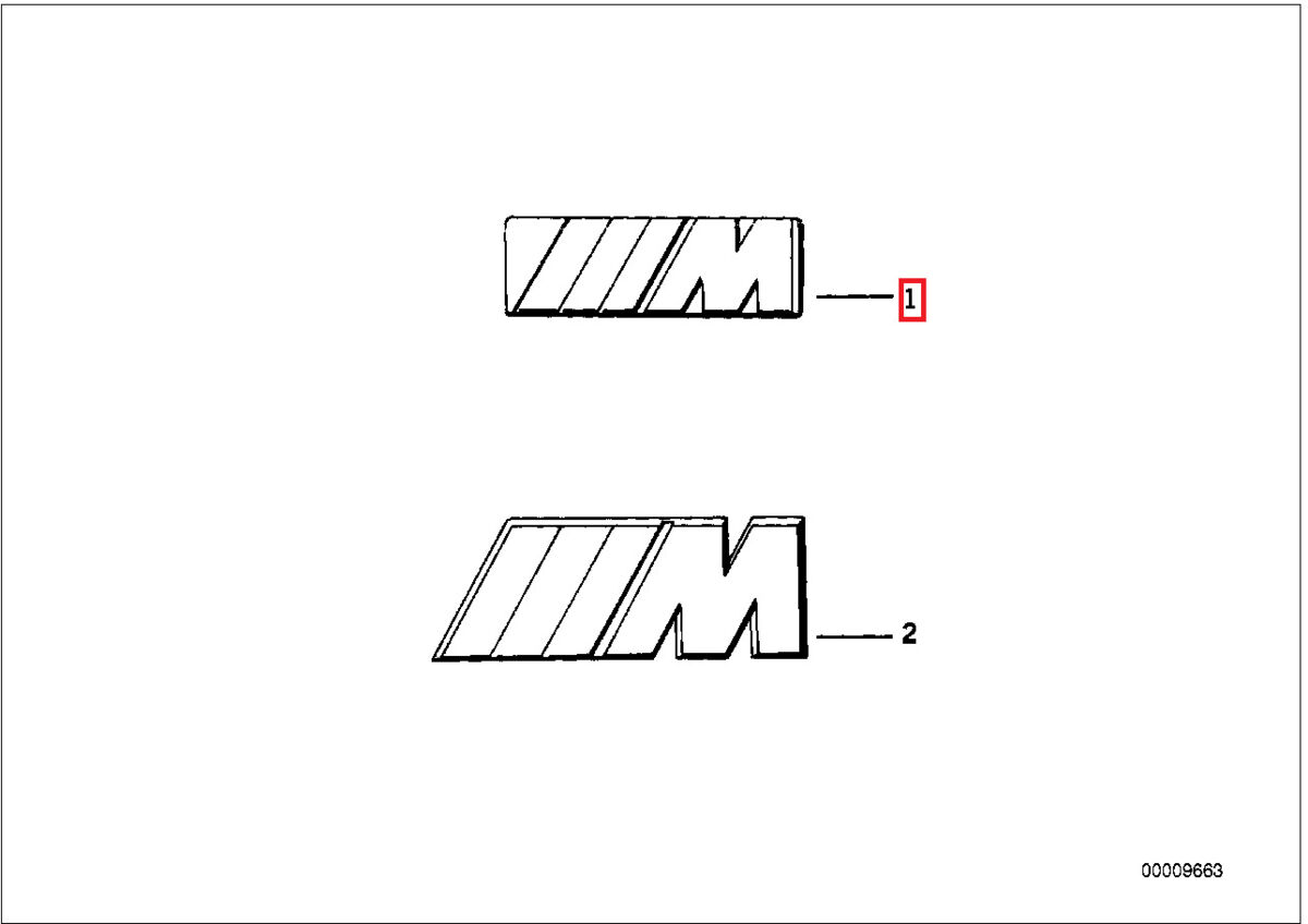 NEW GENUINE BMW E21 E12 E28 E24 E32 E34 FRONT GRILLE M BADGE LOGO EMBLEM 51141884015 - Image 5