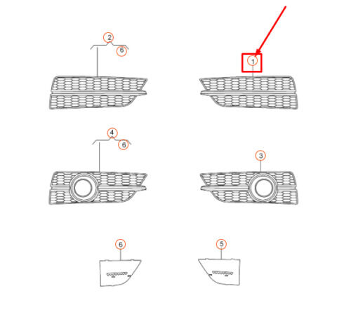 NEW GENUINE AUDI A7 4G8 FRONT BUMPER AIR GUIDE RIGHT O/S GRILLE 4G8807648F9B9 - Image 2