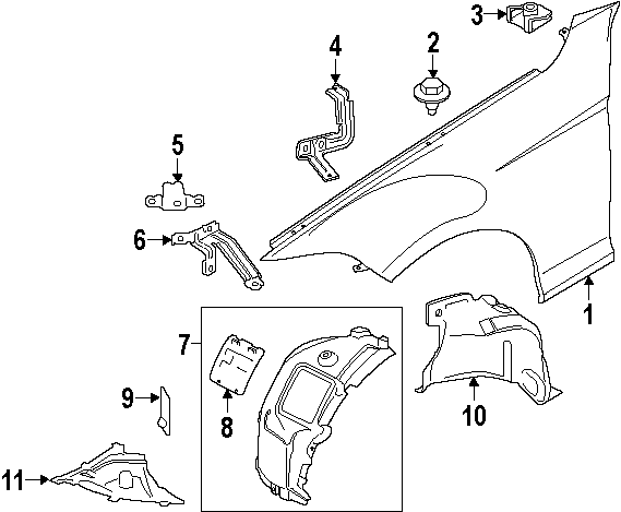 BMW NEW GENUINE 3 F30 F31 12-16 FRONT O/S RIGHT WHEEL ARCH BOTTOM COVER 51717260726 - Image 2
