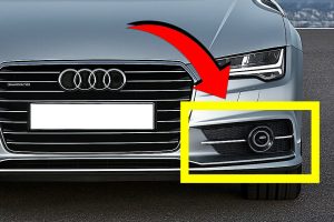 NEW GENUINE AUDI A7 SPORTBACK 2016-2018 FRONT BUMPER FOG LIGHT GRILLE LEFT N/S 4G8807647JBMT