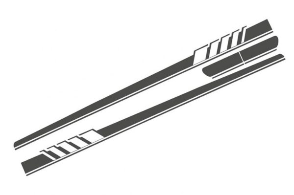 Set Sticker Side Decals & Upper Bonnet Roof Tailgate Dark Grey suitable for MERCEDES C205 Coupe A205 Cabriolet (2014-up) A45 Design Edition 1 - Image 9