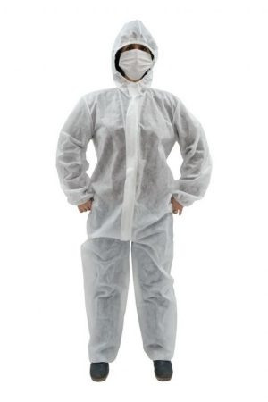 Coverall Overall Dustproof Workwear Jumpsuit 100% polypropylene with Hood Disposable size M/L