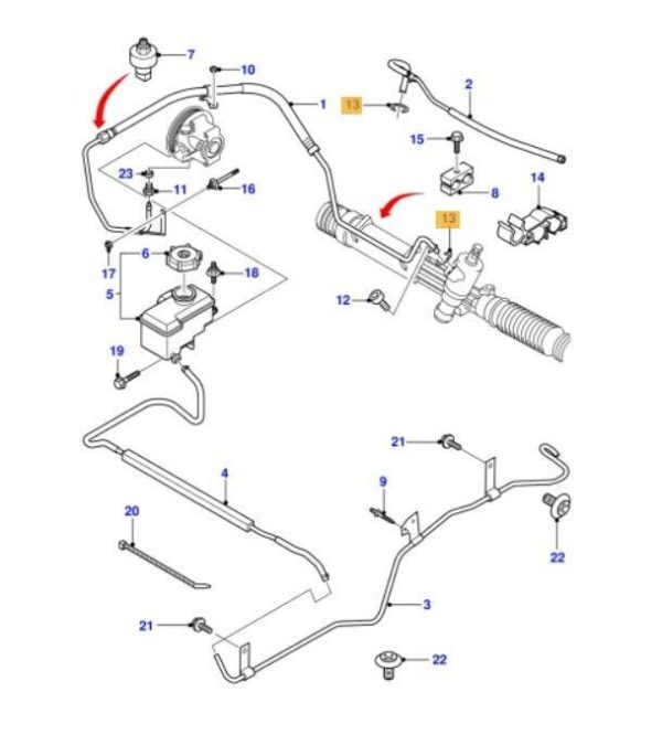 NEW GENUINE FORD MONDEO TRANSIT FIESTA POWER STEERING HOSE O RING SET 1212679 - Image 2