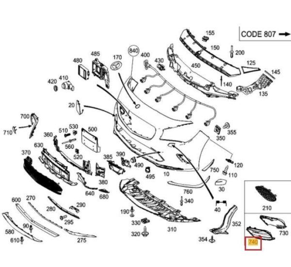 NEW GENUINE MERCEDES BENZ CLA CLASS C117 FRONT BUMPER LOWER SIDE GRILL SET - Image 2