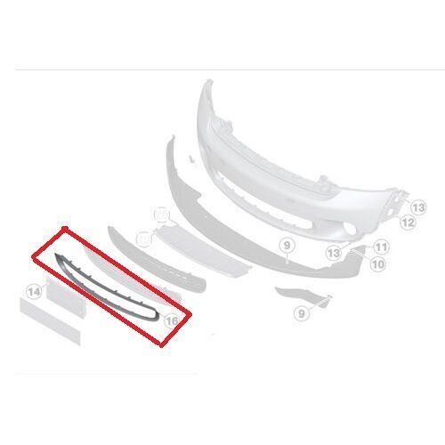 MINI NEW GENUINE R60 R61 FRONT BUMPER LOWER CENTRE GRILL SURROUND CHROME 51119804005 - Image 3