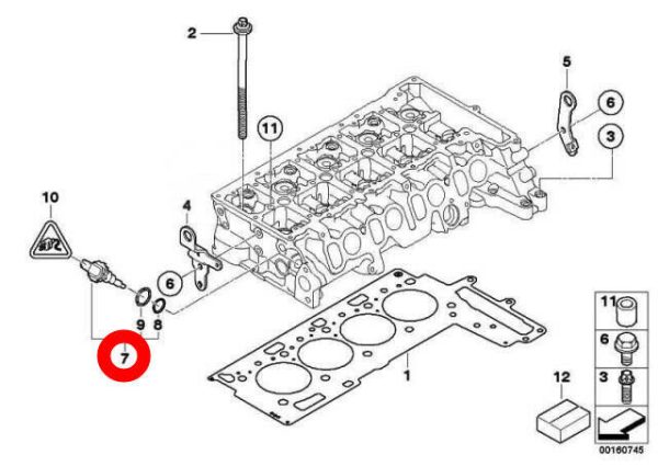NEW GENUINE BMW MINI N47 N57 B37 B47 DIESEL ENGINE COOLANT TEMPERATURE SENSOR 13627797957 - Image 2