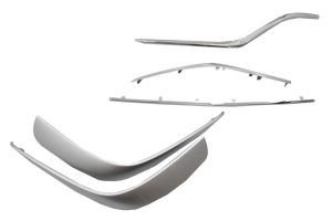 Front Spoiler Splitter Flaps Flics Garnish Chrome suitable for Mercedes GLE Coupe C292 (2015-2018)