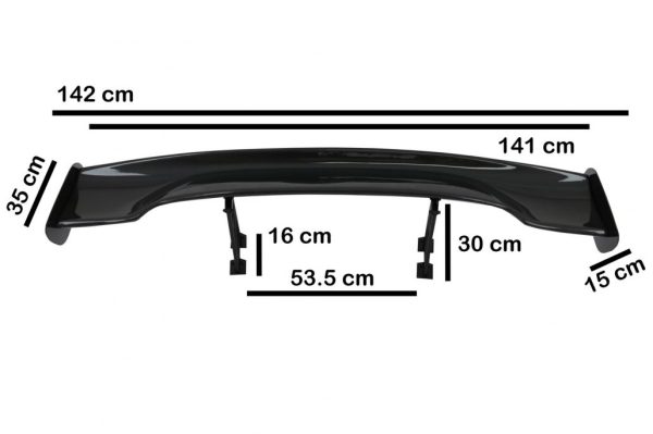 Universal Adjustable Trunk Spoiler Wing GT Design Carbon Film - Image 8