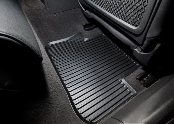 FOR NEW GENUINE AUDI A4 A5 B8 REAR ALL WEATHER RUBBER FLOOR MATS PAIR SET BLACK - Image 3
