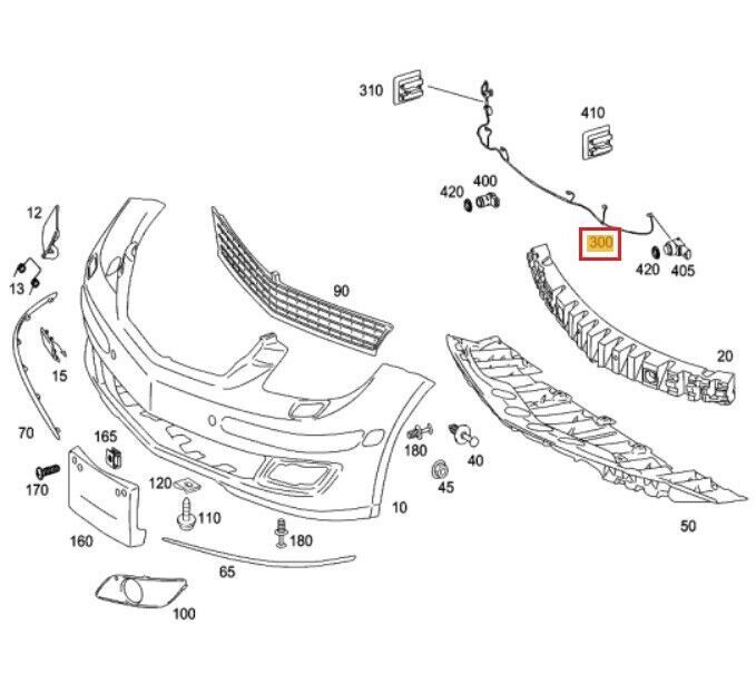 NEW GENUINE MERCEDES B CLASS W245 FRONT BUMPER PDC WIRING HARNESS A1695406805 - Image 2