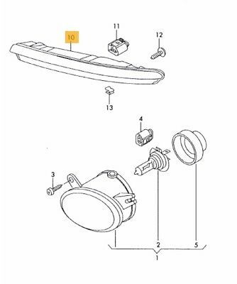 NEW GENUINE AUDI A6 S6 05-11 LED DAYTIME RUNNING LIGHT BAR RIGHT O/S 4F0941068A - Image 2