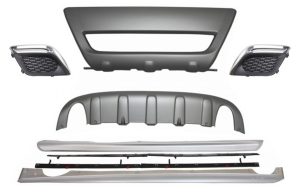 Side Skirts with Skid Plates Off Road and Fog Lights Air Duct Covers suitable for Volvo XC60 (2008-2013) R-Design
