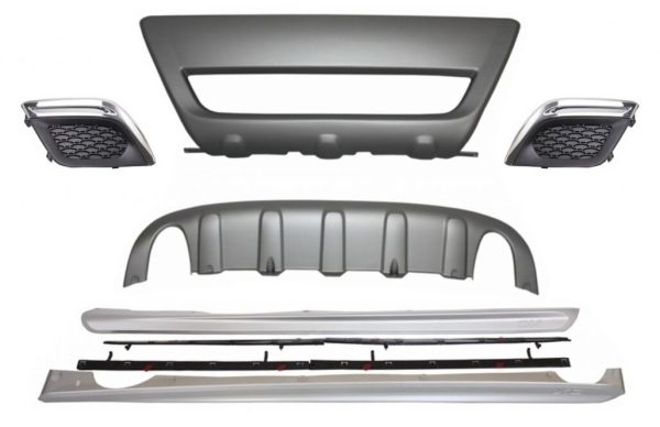 Side Skirts with Skid Plates Off Road and Fog Lights Air Duct Covers suitable for Volvo XC60 (2008-2013) R-Design