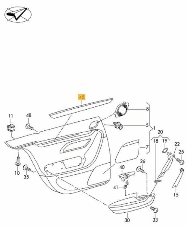 NEW GENUINE VW PASSAT CC 2008-2016 REAR DOOR MATT CHROME TRIM COVER LEFT N/S 3C8867419K3H5 - Image 2