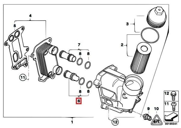 NEW GENUINE BMW 1 3 5 X1 X3 SERIES DIESEL OIL COOLER PIPE 11427802115 - Image 2