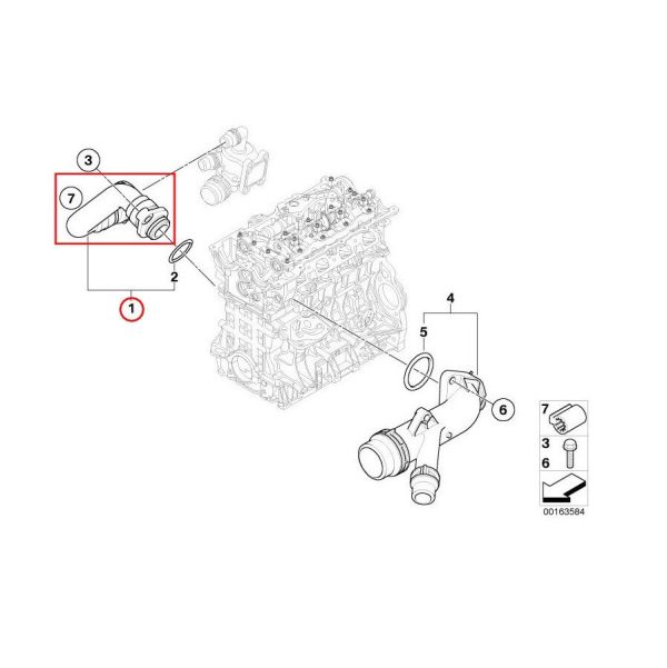 NEW GENUINE BMW X3 1 3 SERIES RADIATOR WATER COOLANT HOSE PIPE 11537572158 - Image 4