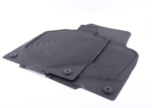 NEW GENUINE AUDI R8 SPYDER 2016- FRONT BLACK RUBBER ALL WEATHER FLOOR MATS LHD 4S1061221041