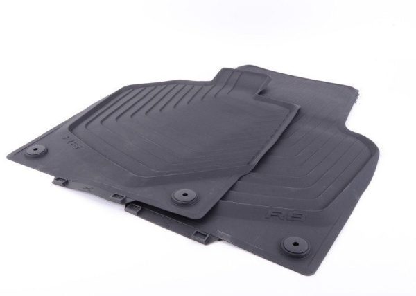 NEW GENUINE AUDI R8 SPYDER 2016- FRONT BLACK RUBBER ALL WEATHER FLOOR MATS LHD 4S1061221041