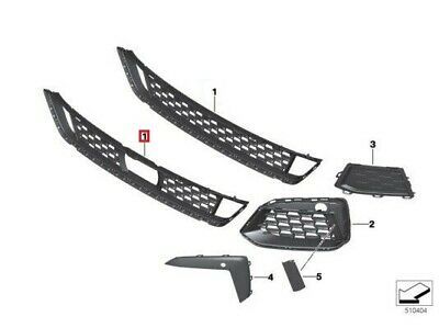 NEW GENUINE BMW 5 SERIES G30 M FRR FRONT LOWER BUMPER CENTRE GRILL ACC DAP 51118098664 - Image 2