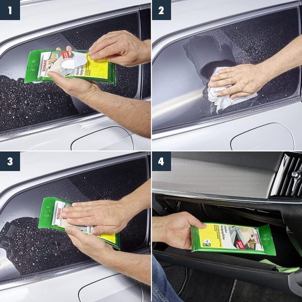 SONAX Windscreen Cleaning Cloths (Pack of 10) for Quick, Easy and Streak-Free Cleaning of All Glass and Mirror Surfaces, Item No. 04150000 - Image 5