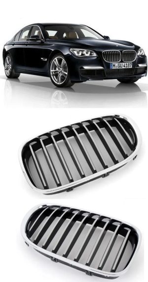 BMW NEW GENUINE 7 SERIES F01 F02 FRONT CHROME KINDEY GRILLE SET LEFT + RIGHT