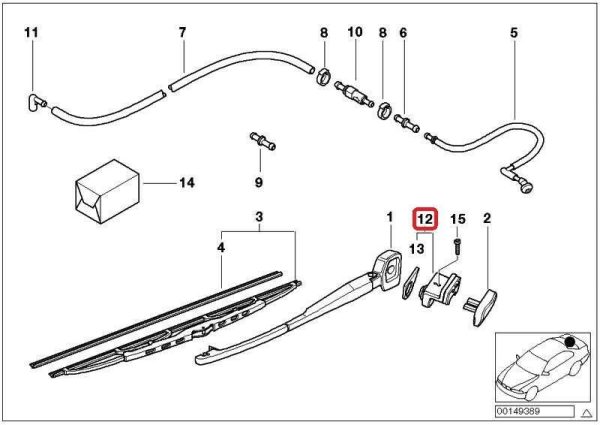 BMW NEW GENUINE 5 SERIES E39 TOURING REAR TAILGATE WINDOW MICRO SWITCH BUTTON 61318363631 - Image 2