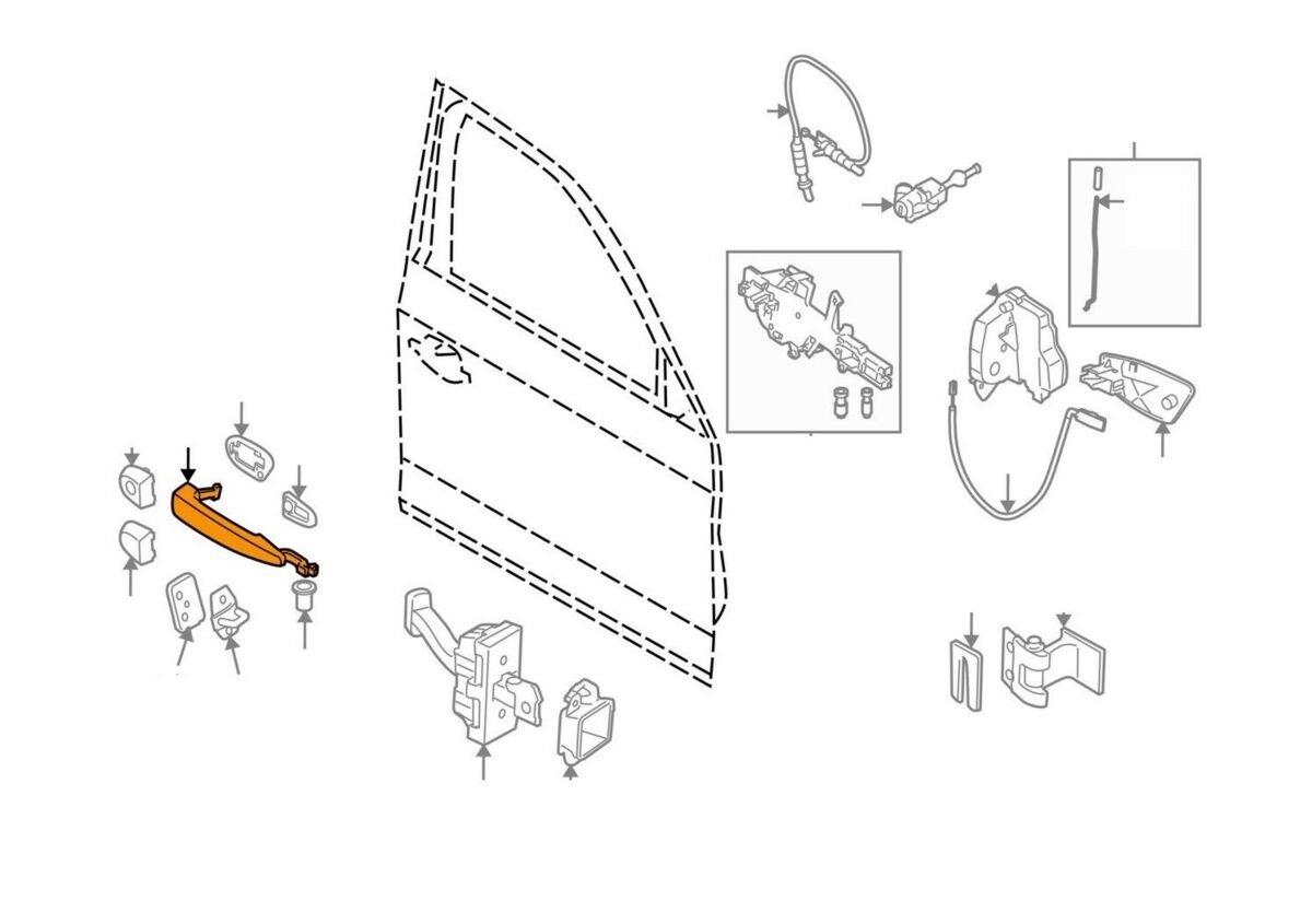BMW NEW GENUINE 1 2 3 4 X5 X6 SERIES EXTERIOR DOOR HANDLE BRACKET RIGHT O/S 51217207562 - Image 2
