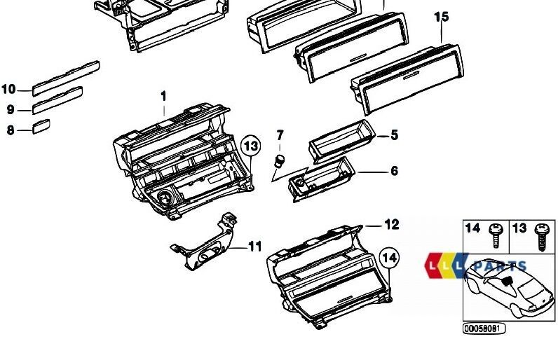 BMW NEW GENUINE 3 SERIES E46 6 SERIES E64 E63 FRONT ASH TRAY INSERT 51168208722 - Image 2