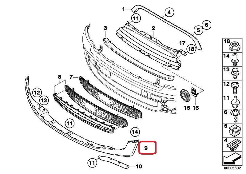 MINI NEW GENUINE R56 R55 R57 2006 - 2010/08 FRONT BUMPER LOWER SPOILER 51112756495 - Image 2