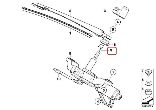 BMW NEW GENUINE 1 SERIES E81 E87 04 -12 REAR WINDOW CLEANING SPRAY NOZZLE JET 61687199568 - Image 2