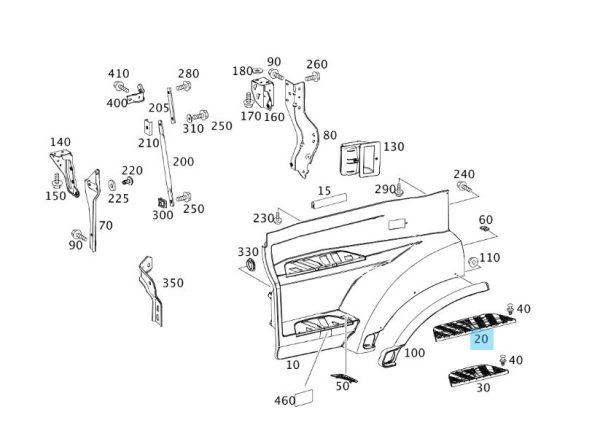 NEW GENUINE MERCEDES BENZ NEW ACTROS STEP PLATE LEFT LONG A9606662028 - Image 2