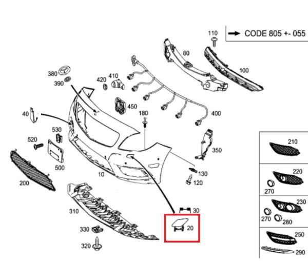 NEW GENUINE MERCEDES MB B CLASS W246 FRONT HEADLIGHT WASHER CAP RIGHT PRIMED - Image 2