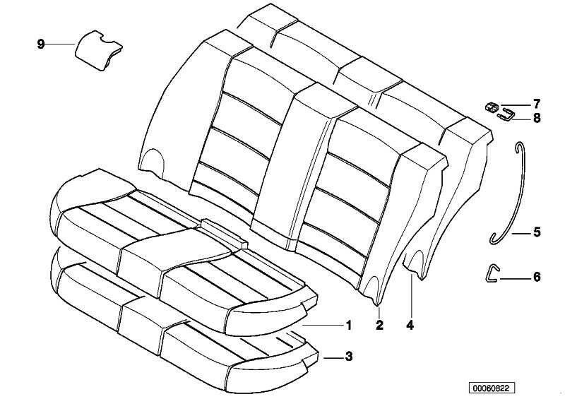 BMW NEW GENUINE 3 E46 SERIES 98-06 REAR SEAT BLACK ISOFIX MOUNT COVER 52207009903 - Image 3