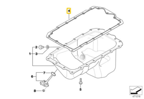 NEW GENUINE BMW 1 3 5 X1 Z4 SERIES E81 E46 E90 E60 ENGINE OIL PAN GASKET 11137511224 - Image 2