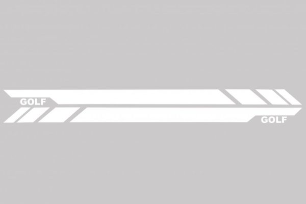 Side Skirts with Side Decals Sticker Vinyl White suitable for VW Golf VI Golf 6 (2008-2014) GTI Design - Image 5
