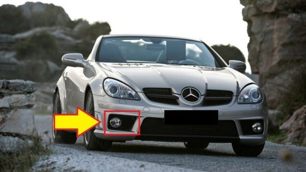 NEW GENUINE MERCEDES MB SLK CLASS R171 AMG FRONT BUMPER FOG LIGHT GRILL RIGHT A1718851853 - Image 2