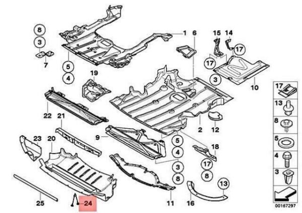 BMW NEW GENUINE 3' E92 E93 M3 UNDERFLOOR PANEL MOUNTING BOWDEN CABLE 51758044393 - Image 2