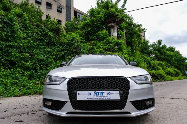 Fog Lamp Covers suitable for Audi A4 B8 Facelift (2012-2015) RS4 Design Black - Image 13