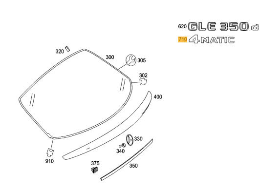 NEW GENUINE MERCEDES BENZ W292 GLE COUPE 4 MATIC LABEL STICKER BADGE EMBLEM A2928171200 - Image 2
