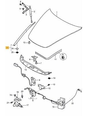 NEW GENUINE PORSCHE 987 BOXSTER CAYMAN 997 FRONT TRUNK SIDE TRIM COVER RIGHT O/S 9975724660302A - Image 2