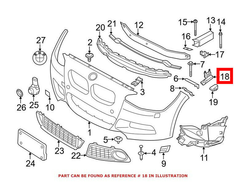 NEW GENUINE BMW M2 F87 M3 F80 M4 F82 FRONT LOWER DEFORMATION ELEMENT RIGHT O/S 51118054314 - Image 2